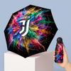 Компактный складной зонт Juventus FC с принтом, 5 сложений, 8 спиц, ветрозащитный, водонепроницаемый, легкий, портативный