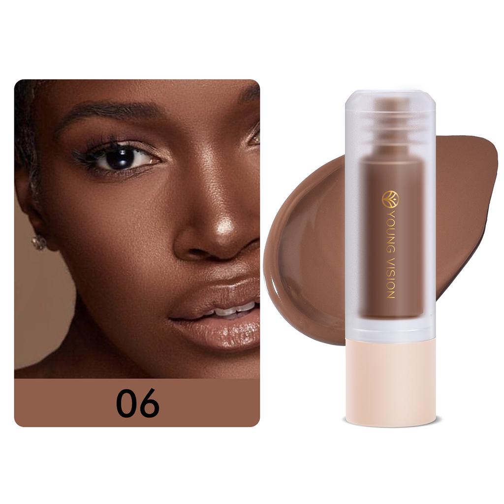 Detachable Bottom Press Liquid Foundation Matte Control Oil Full Coverage Non-removable Waterproof Face Base Makeup
