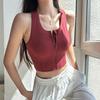Women's High Impact Sports Bra Top Front Zipper Breathable Shockproof Fitness Vest for Running Gym Wear Yoga Brassiere