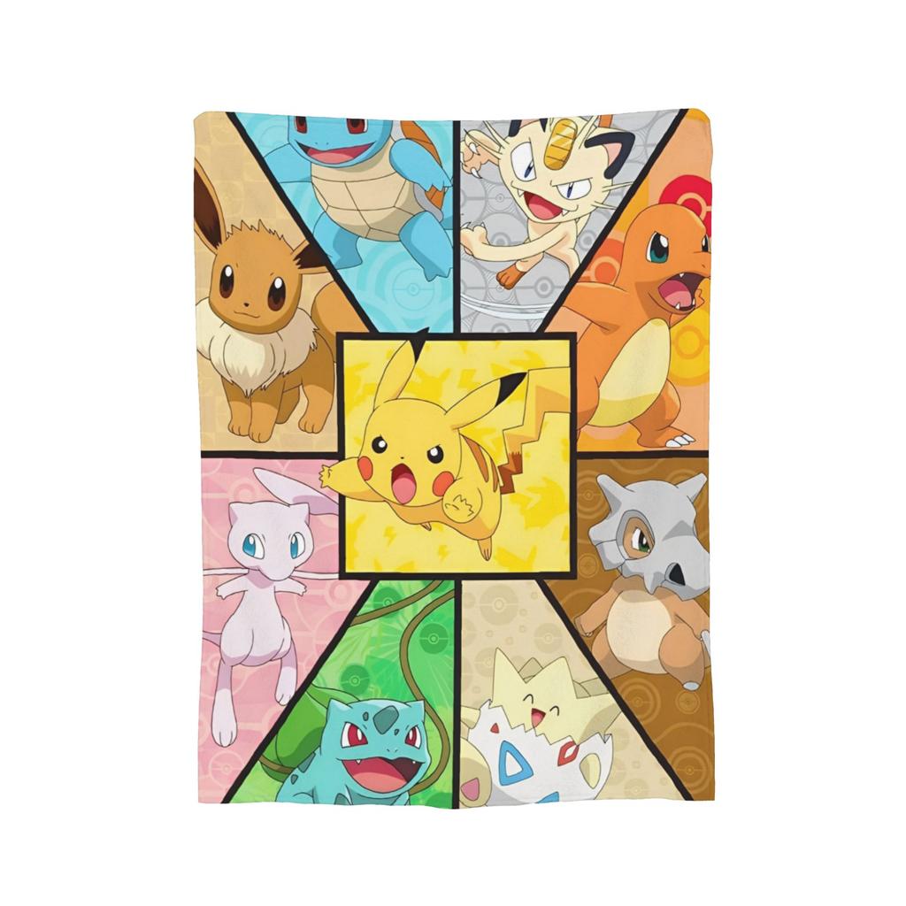 Pokemoned  Coral Fleece Plush Throw Blankets Charmander Charmeleon Charizard Blanket for Bedding Couch Warm Plush Thin Quilt,