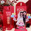 Chinese Red Envelopes Creative 3D Pop Up Lucky Money Pocket Hong Bao Chinese New Year Red Packet for Spring Festival Wedding