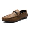 Men's Spring Summer New Lazy Leather Shoes British Casual Set Feet Men's Shoes Soft Bottom Breathable Loafers H1008