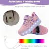New Four-Wheel LED Light-Up Shoes for Children with Retractable Wheels USB Charging Sports Shoes Roller Skates Entertainment