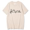 Maycaur New Love Heart Dogs Paws Print T Shirt Unisex Cartoon Tshirt Funny Black Tshirt Summer Fashion Oneck Aesthetic Tshirts