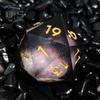 Игральные кости Liquid Core Resin Dice Sharp Edge 20-сторонние игральные кости золотисто-серебристого цвета с цифрами Многогранные игральные кости Quicksand Multi-sided D20 игральные кости для ролевой игры Реквизит для игральных костей
