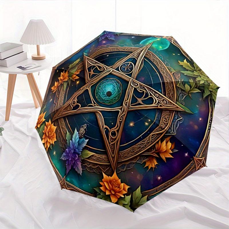 1pc Mystic Pentagram Enchanted Automatic Open/CloseUmbrella,Compact Umbrella for Men & Women Day Gift.C046