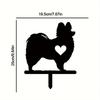 Милый колышек для сада с собакой, железный силуэт, металлический знак для двора, креативное украшение для двора и сада на открытом воздухе для увековечивания памяти питомца