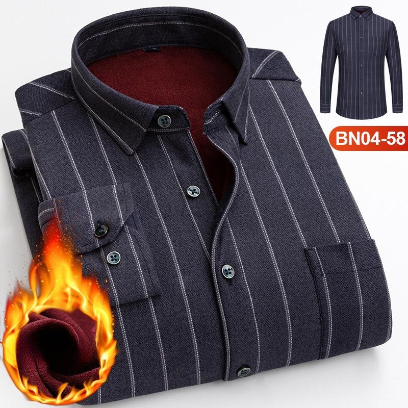 Зимние фланелевые куртки-рубашки на шерпе для мужчин, с длинным рукавом, на пуговицах, из флиса, платья-рубашки, мужские повседневные теплые удобные терморубашки с карманами