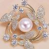 Жемчужная брошь-венок «Летающая бабочка», Высококлассная нишевая жемчужная корсажная брошь, Темпераментная женская булавка, Аксессуары для костюма