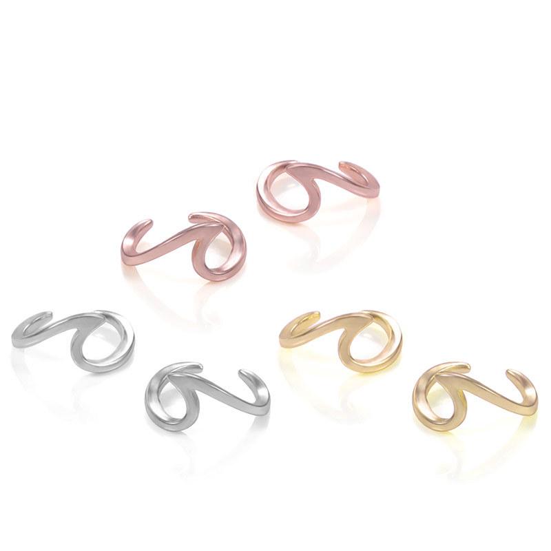 Клипсы для ушей Temperament Street Shooting Simple Wave, модные ювелирные изделия в стиле District