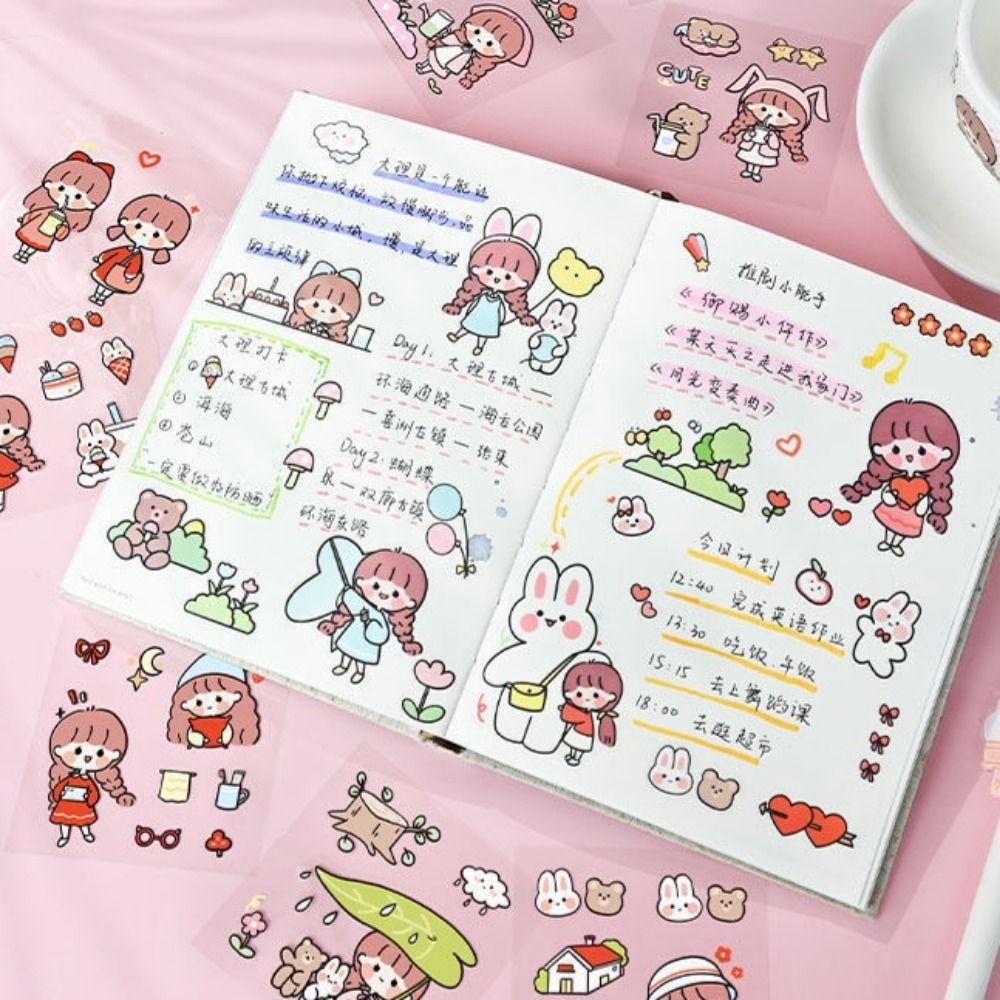 50 шт. Милые мультяшные узоры Украшение для блокнота Декор для телефона, бутылки с водой Дети Мальчики Девочки