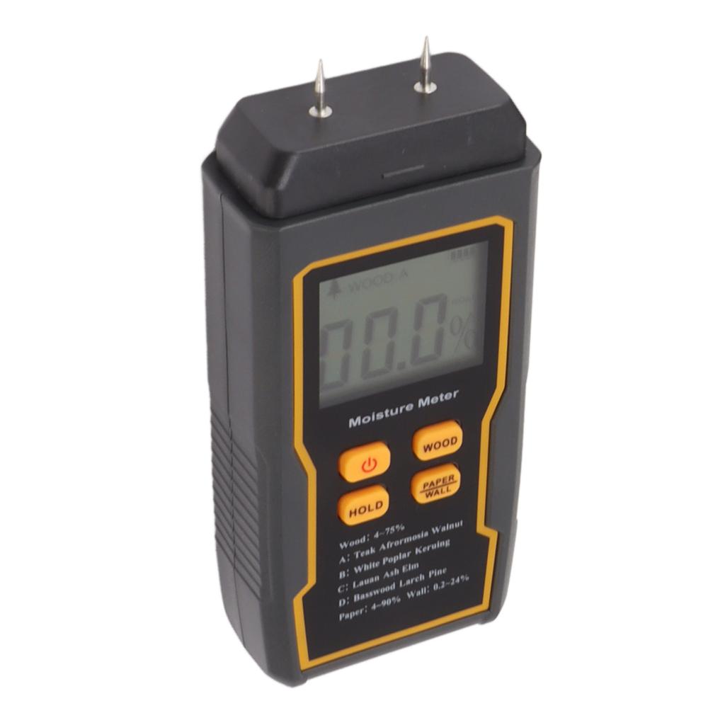 Moisture Detector Multifunctional 4 Modes Digital Moisture Meter with LCD Display for Wood Wall Building Material