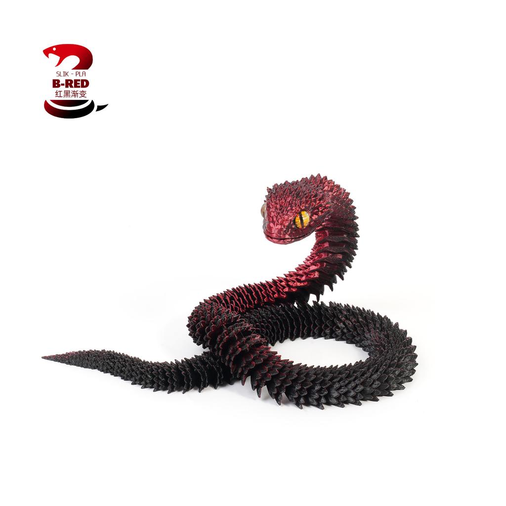 3D Printed Flexible Viper Snake Model – Art Decor, Multiple Colors & Sizes (30cm/40cm/60cm) Perfect for Home and Office Décor.