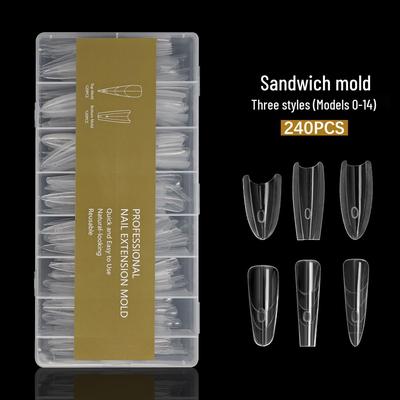 Быстросъемная Овальная Форма для Ногтей Кристаллическая Фототерапевтическая Гель-Форма для Салона