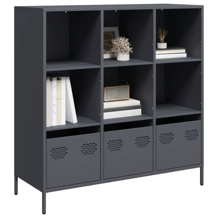 VidaXL Highboard Anthracite 101,5x39x103,5 Cm Steel, Bookcase, Modern Bookcase, Bookshelf, Shelf 851390