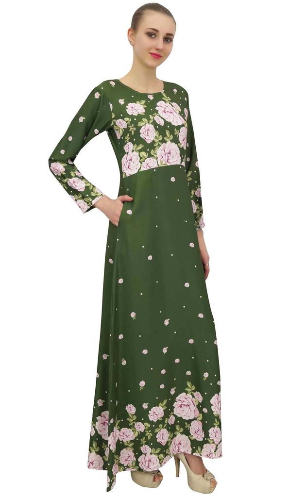 Bimba Женская повседневная цветочная цифровая печать длинная черная макси дизайнер