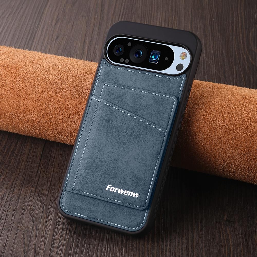 Для Google Pixel 9 8 Pro XL 8A 9A Чехол Ретро PU кожа Слот для карт Ударопрочная Подставка Задняя крышка