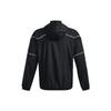 Under Armour Project Rock Contrast Stripe Logo Training Jacket Men Outerwear Black 1378587-001