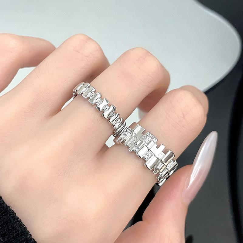 Холодный стиль, чувство дизайна, открытое кольцо, женская мода, индивидуальность, модная текстура, передовое чувство, нишевое кольцо на указательный палец