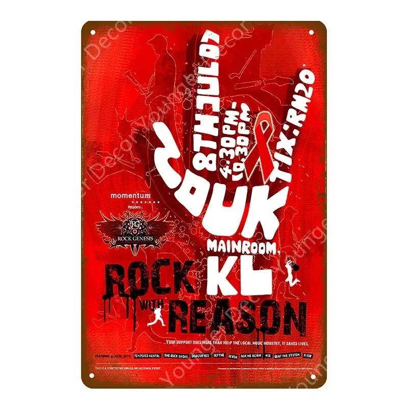 Хард-рок-ролл плакат кантри-музыка джаз металлические знаки ретро декор для вечеринки паб-бар кафе клуб украшения винтажная настенная табличка YJ063