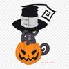 Cat Pumpkin Iron On Heat Transfer Printing Vinyl Patches Sticker for Clothes DIY Appliques Washable Patches