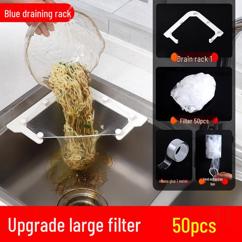 Одноразовая треугольная сетка-фильтр для раковины для кухни и мытья посуды