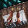 Серьги с кисточками из перьев в стиле бохо - Элегантный, уникальный дизайн для женщин