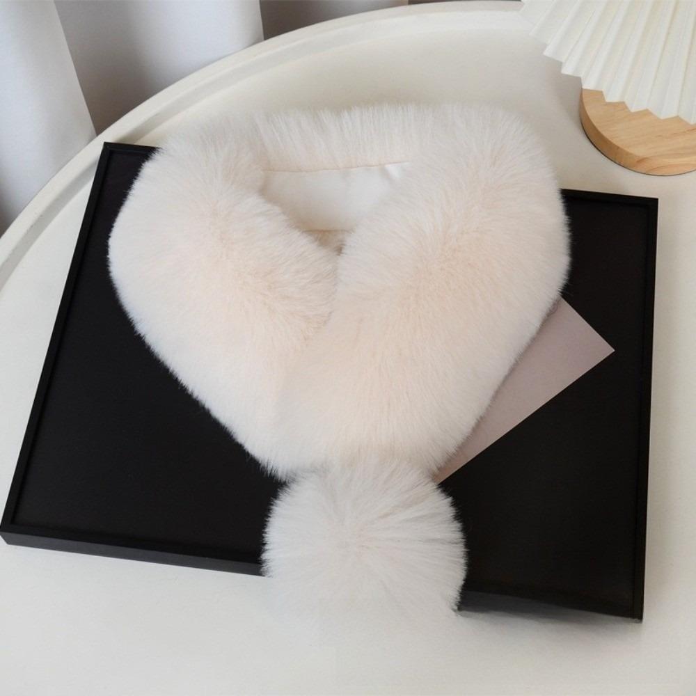 Thickened Imitation Fur Scarf Magnetic Cross Neck Warmer Gifts Plush Scarf Girl