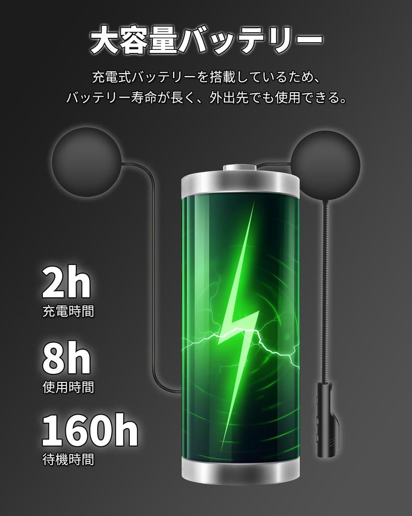 Latest Helmet Speaker Motorcycle Intercom Bluetooth Headset with Automatic Noise Standby Japanese Instruction Manual Included [2025 Model] 5.0