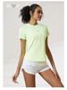 Women's Quick-Dry Reflective Mesh T-Shirt - Nude Feeling, Breathable, Elastic Fitness Top for Running & Training