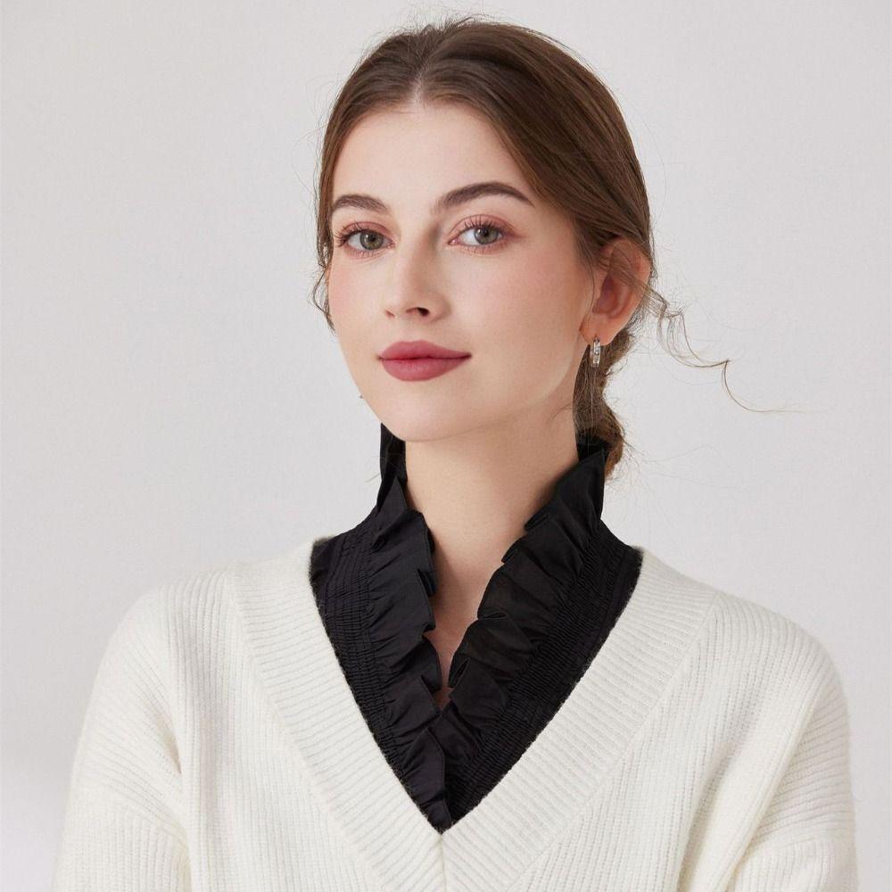 Solid Color False Collar Cotton Removable Collar Beautiful Fake Collar Sweater