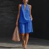 Women's V-neck Vest Shorts Holiday Casual Two-piece Set