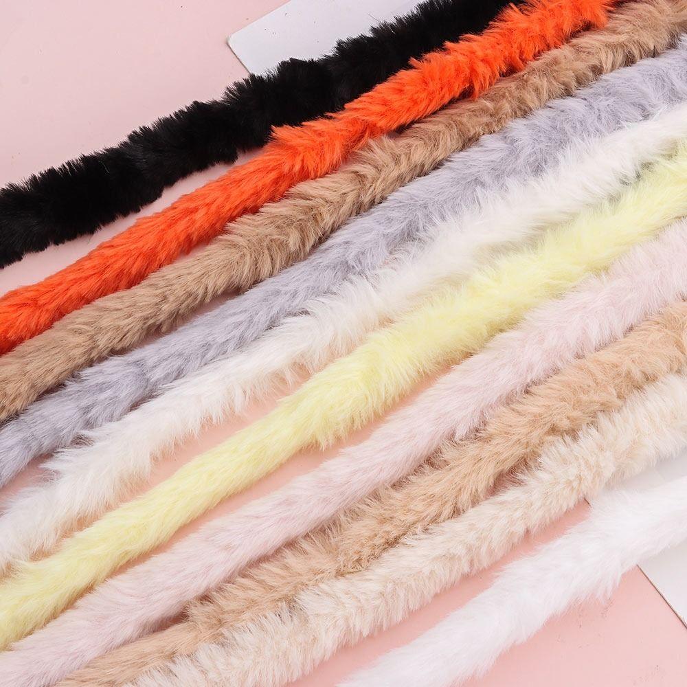 Плюшевая кроличья шерсть, скручивающаяся палочка, полоска, пушистая отделка, скручивающаяся палочка, искусственный мех, лента, сценический костюм, сделай сам, скручивающаяся палочка