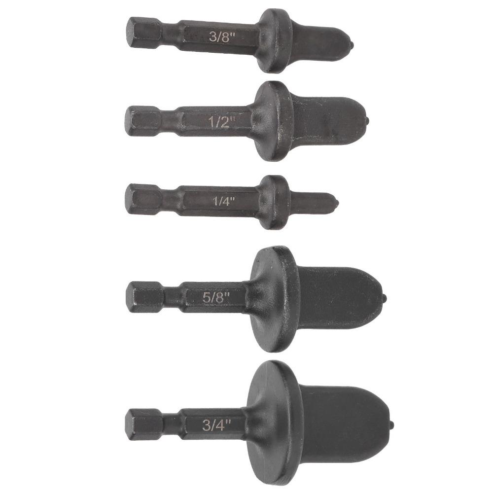 5 Pcs Set Swaging Tool Set 1/4 Inch Hex Shank HVAC Repair Kit  for Air Conditioner Repair