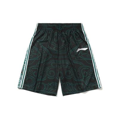 Li Ning CBA All-Star свободные баскетбольные трикотажные повседневные спортивные шорты мужские шорты черные AAPQ121-1