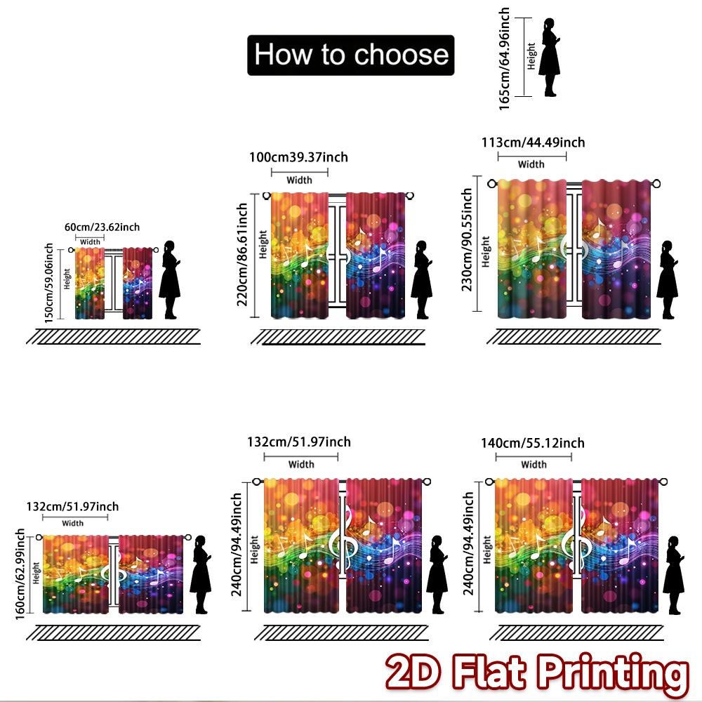 2D плочный фотофон Гобелен Цветные Музыкальные Ноты 100% Полиэстер Использование на Годовщину Подходит для круглогодичного использования