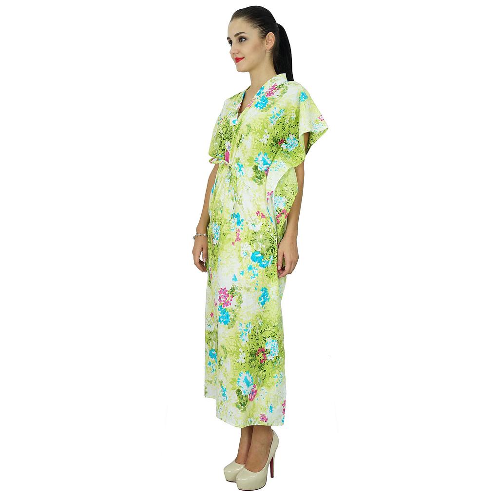 Bimba Women Soft Modal Cotton Long Printed Caftan Maxi Beach Cover Up Kaftan