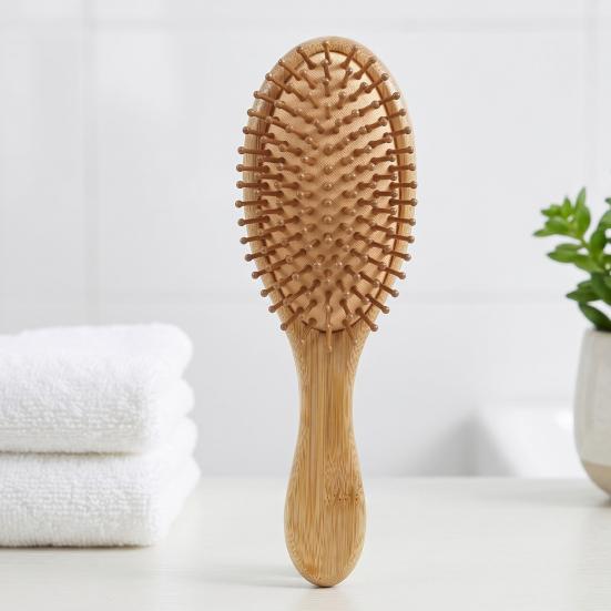 Yousheng Bamboo Air Cushion Hairbrush Hair Growth Natural Wood Bristle Scalp Massage Brush Men Women Anti-Static All Hair Types Detangling Comb