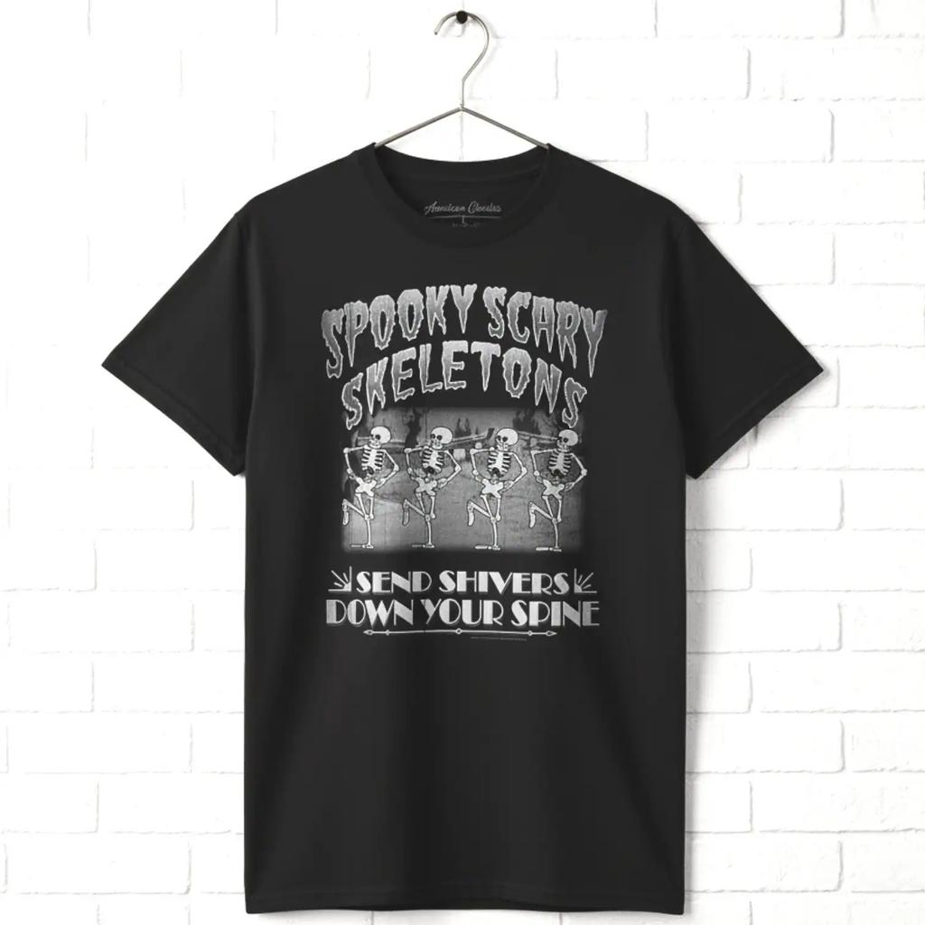 Spooky Scary Skeletons Line Dancing Men's T Shirt