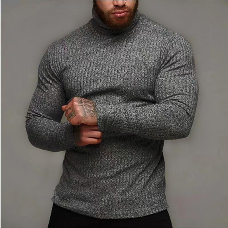 Men S Slim Fit Long Sleeve T Shirt Sports Casual Fitness Knit Base Layer