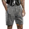 Мужские повседневные шорты средней посадки с эластичной резинкой на талии, длиной до колена, с карманами, блестящие пайетки, свободные шорты