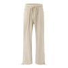 Women's 9-pant Casual Loose High Waist Cotton Linen Wide Leg Long Pants With Pockets