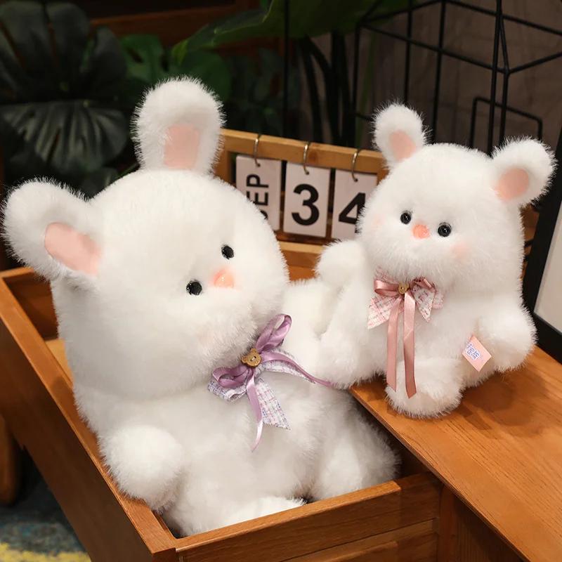 White Bunny Doll Rabbit Plush Toy Pillow Fabric Comfortable Soft Filled Full Soft Home Decoration Holiday Gifts