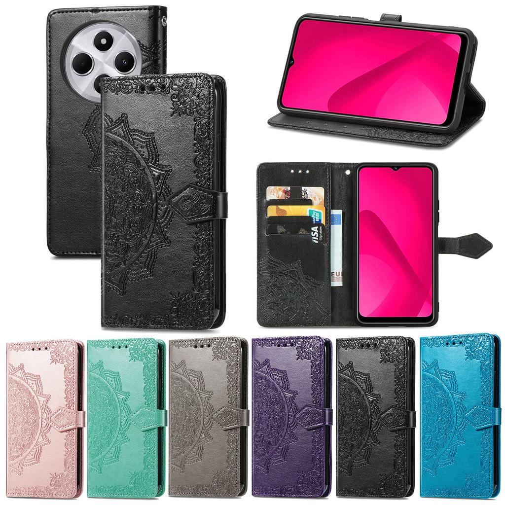 Для Redmi 15 15C Цветочный кожаный кошелек Чехол для телефона Для Coque Xiaomi Redmi 15 15C 14C 13 A5 4G 5G Poco C85 Чехол-книжка Funda