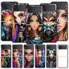 Чехол из твердого ПК для горячих девушек для Samsung Galaxy Z Flip 7 6 5 4 Черная крышка для Galaxy Z Flip 3 Складной корпус Fundas Capas Сумки