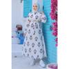 Dida Patterned Hijab Dress 822 - Black