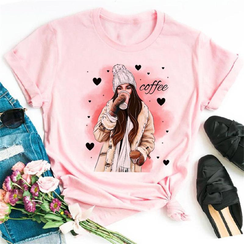 Красивые 90-е девушки принт женские топы мода O-образный вырез футболка смешная эстетика графический принт женские футболки женская одежда