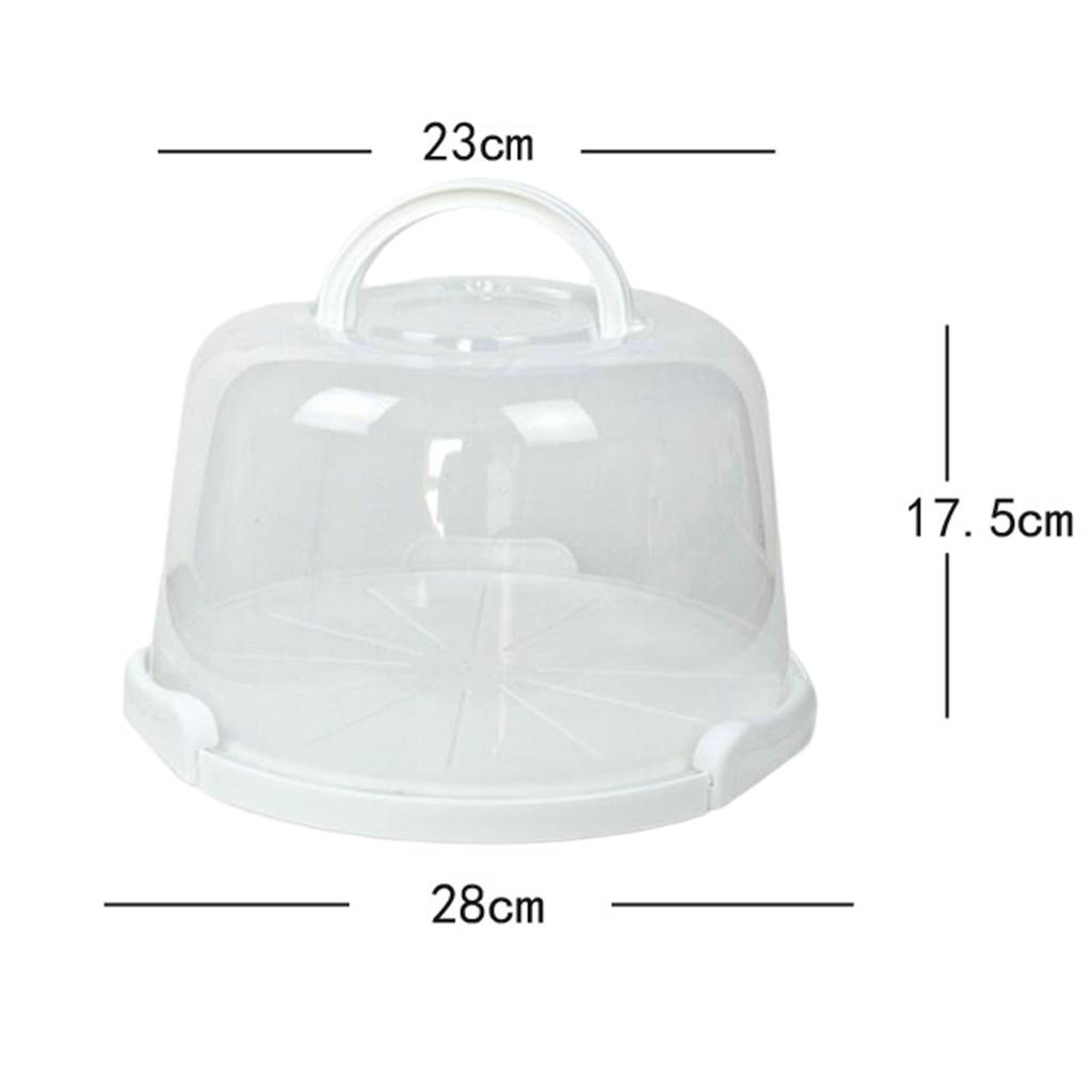 Plastic Cake Box with Foldable Handle Pastry Storage Boxes Dessert Container Cover Case Serving Tray for Travel Cake Acce