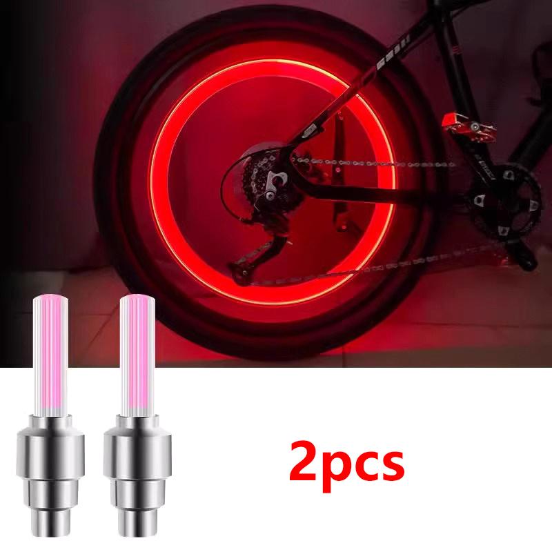 Светодиодный фонарь для вентиля велосипеда, неоновый фонарь для спиц велосипеда, фонарь для вентиля шины велосипеда, предупреждающий фонарь для ночной езды Аксессуары для велосипеда