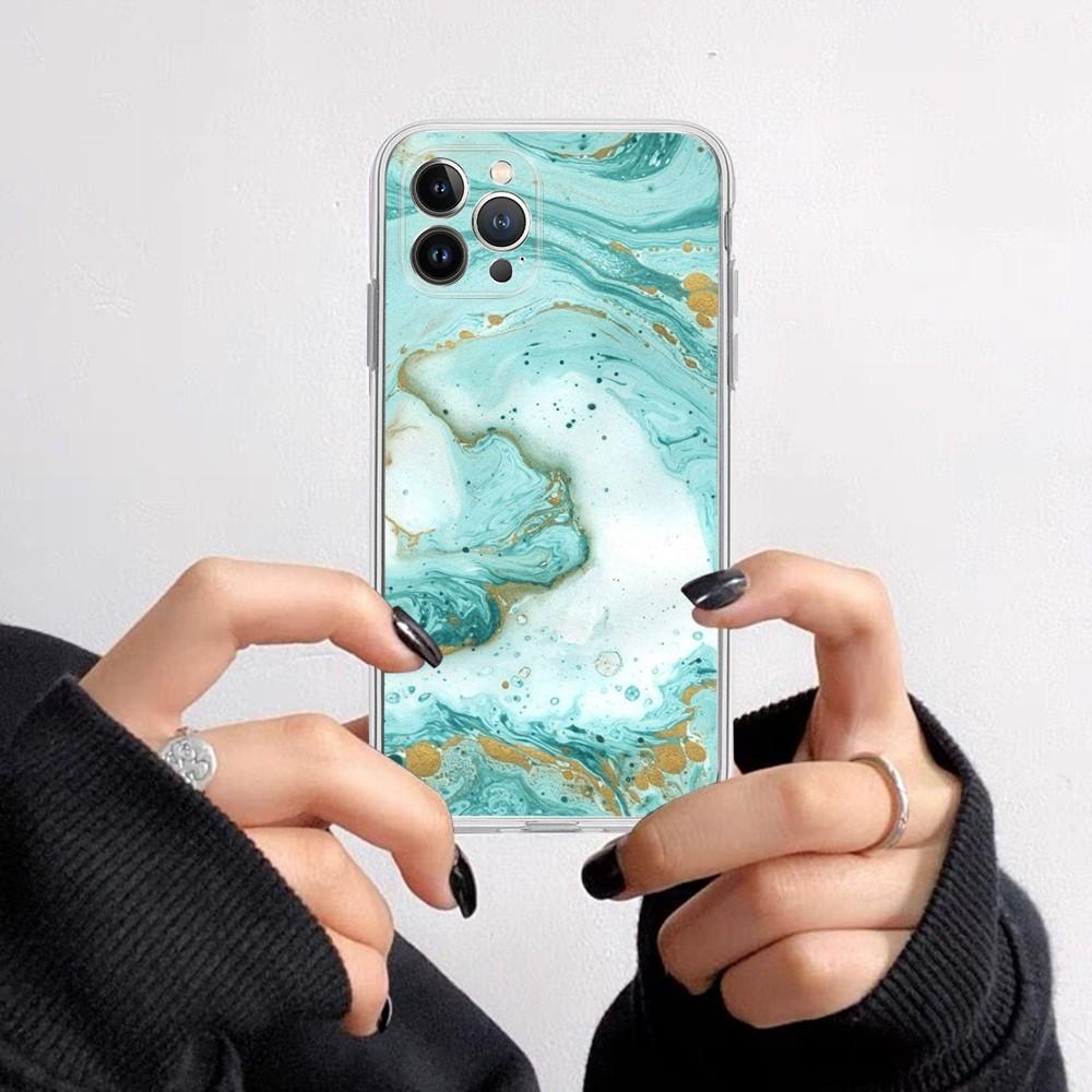 Модный Чехол для Телефона с Мраморным Узором для iPhone 16 15 8 7 6 6S Plus X SE XR XS 14 11 12 13 Mini Pro Max